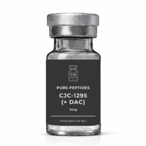 Pure Peptides CJC-1295 + DAC 5mg vial mockup on a white background