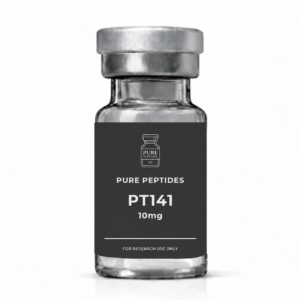 Pure Peptides PT141 10mg vial mockup on a white background